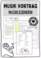 Vorschau - Stundenentwürfe - Materialpaket: Musikvorträge – Musiklegenden & Lieblingsinterpret – Auftrag, Kriterien, Bewertung - Seite 1