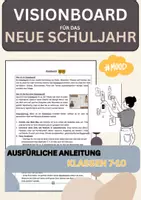 Vorschau - Unterrichtsreihen - Visionboard im neuen Schuljahr - Mein Zukunts-Ich / Ziele Klasse 7-10 - Seite 1