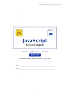 Vorschau - Unterrichtsreihen - Übungsheft Informatik: JavaScript – Grundlagen, DOM-Manipulation & Web-Apps - Seite 1