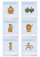 Vorschau - Fördermaterial/Inklusion - Schreibkarten: Auf Safari - Seite 3