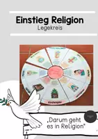 Vorschau - Präsentationen/Tafelbilder - Darum geht es in Religion - Legekreis - Deckblatt
