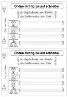 Vorschau - Arbeitsblätter - Schreibschrift üben im Herbst - Miniheft / Abschreibheft für VA, SAS oder LA - Seite 3
