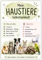 Vorschau - Arbeitsblätter - Haustiere Selbstlernheft für Klasse 1 + 2 - Deckblatt