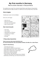 Vorschau - Arbeitsblätter - Comic Projekt: Meine ersten Monate in Deutschland | Willkommensklasse & Integration - Seite 1