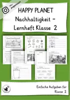Vorschau - Arbeitsblätter - Happy Planet - Nachhaltigkeit - Lernheft Klasse 2 - Deckblatt