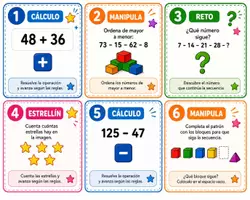 Vista previa - Juegos / Gamificación - Aventura con Estrellín. Juego manipulativo imprimible. Verano. 2º y 3º primaria. Repaso. - página 3