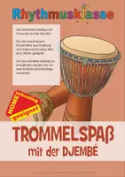 Vorschau - Arbeitsblätter - Trommelspaß mit der Djembé mit Grafik und Video-Links - Deckblatt