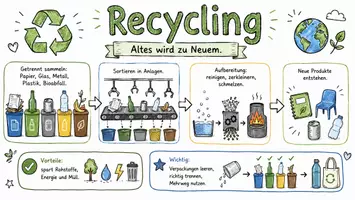 Vorschau - Arbeitsblätter - Lernposter + Arbeitsblätter zum Thema "Recycling" + Lösung & MP3 + Mindmap + Infografik - Seite 2