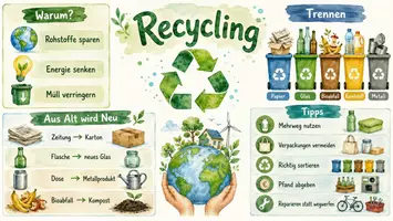 Vorschau - Arbeitsblätter - Arbeitsblatt "Recycling" + Onlineübung & MP3 + Infografik - Seite 2