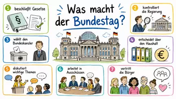 Vorschau - Arbeitsblätter - Lernposter + Arbeitsblätter zum Thema "Was macht der Bundestag?" + Lösung & MP3 + Mindmap + Infografik - Seite 2