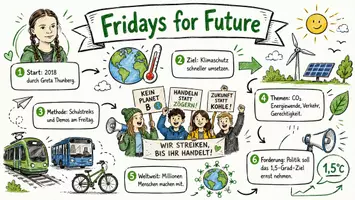 Vorschau - Arbeitsblätter - Arbeitsblatt "Fridays for Future" + Onlineübung & MP3 + Mindmap + Infografik - Seite 1