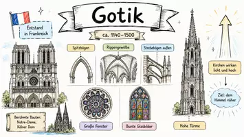 Vorschau - Arbeitsblätter - Lernposter + Arbeitsblätter zum Thema "Gotik" + Lösung & MP3 + Mindmap + Infografiken - Seite 2