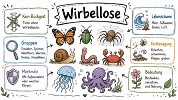 Vorschau - Arbeitsblätter - Lernposter + Arbeitsblatt "Wirbellose" + interaktive Lösung & MP3 + Mindmap + Infografik - Seite 2