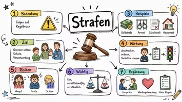 Vorschau - Arbeitsblätter - Lernposter + Arbeitsblätter zum Thema "Strafe" + Lösung & MP3 + Mindmap + Infografik - Seite 2