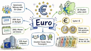 Vorschau - Arbeitsblätter - Lernposter + Arbeitsblätter zum Thema "Euro" + Lösung & MP3 + Mindmap + Infografik - Seite 2