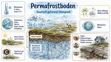 Vorschau - Arbeitsblätter - Lernposter + Arbeitsblätter zum Thema "Permafrostboden" + Lösung & MP3 + Mindmap + Infografik - Seite 2