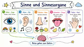 Vorschau - Arbeitsblätter - Lernposter + Arbeitsblatt "Sinne und Sinnesorgane" + interaktive Lösung & MP3 + Mindmap + Infografik - Seite 2
