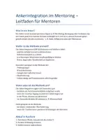 Vorschau - Arbeitsblätter - Ankerintegration im Coaching/Mentoring - Seite 1