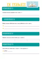 Aperçu - Feuilles d'exercices - Affiche Éducative Guide de Dictionnaire Format Paysage Simple avec Lignes Bleu Clair et Bleu Foncé - Page 3