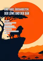 Vorschau - Arbeitsblätter - Eine Fabel überarbeiten: Der Löwe und der Bär (dreifach differenziert) - Deckblatt