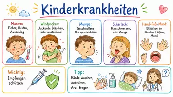 Vorschau - Arbeitsblätter - Arbeitsblätter "Kinderkrankheit" + Lösung & MP3 + Mindmap + Infografik - Seite 1