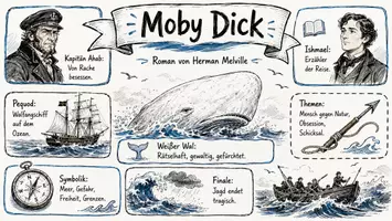 Vorschau - Arbeitsblätter - Lernposter + AB mit Fragen zum Thema "Moby Dick" + Lösungsblatt + Mindmap + Infografik - Seite 2