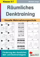 Vorschau - Arbeitsblätter - Räumliches Denktraining | visuelle Wahrnehmung, Spiegeln, Würfelbauten, Baupläne, Muster, Geometrie | Mathematik Sekundarstufe I Klasse 5-7 Lösungen - Deckblatt