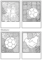 Vorschau - Mal- und Bastelvorlagen - Fußball WM 2026 - DIY Pop-Art & Mosaik Postkarten / Fußball-Weltmeisterschaft - Seite 1