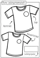 Vorschau - Arbeitsblätter - Fußball-WM 2026 - T-Shirts gestalten | Lieblingsmannschaft, Lieblingsspieler & Fantasieteam - Seite 1