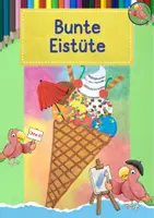 Vorschau - Mal- und Bastelvorlagen - Kunst Sommer, Gestalte eine bunte Eistüte, Grundschule - Deckblatt