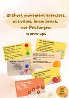 Vorschau - Bildkarten - Materialpaket movement activities, bewegte Pause Englisch, warm-up, exam prep - Seite 1