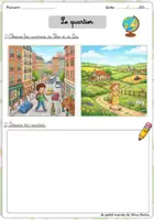 Aperçu - Feuilles d'exercices - Ville vs Campagne : Pack d'Éveil Complet - Page de couverture