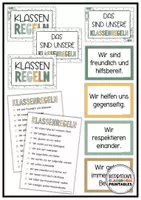 Vorschau - Poster - Klassenregeln Boho Grün | Klassenzimmer Deko | Verhaltensregeln - Seite 2