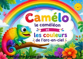 Aperçu - Cartes / Images - Camélo le caméléon et les couleurs de l'arc en ciel - Page de couverture