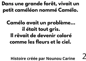 Aperçu - Cartes / Images - Camélo le caméléon et les couleurs de l'arc en ciel - Page 1