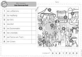 Vorschau - Arbeitsblätter - Sommer Lesespur "Das Sommerfest" | differenzierte Lesetexte für Klasse 1, Klasse 2, Klasse 3 | Grundschule | Lesen Sommer | Deutsch, DaZ, Leseverstehen - Seite 2