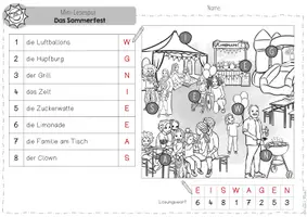 Vorschau - Arbeitsblätter - Sommer Lesespur "Das Sommerfest" | differenzierte Lesetexte für Klasse 1, Klasse 2, Klasse 3 | Grundschule | Lesen Sommer | Deutsch, DaZ, Leseverstehen - Seite 3