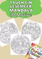 Vorschau - Mal- und Bastelvorlagen - Tauch ein ins Lesemeer: 10 Mandalas - Deckblatt