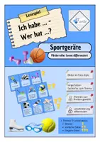 Vorschau - Spiele - Ich habe...wer hat...?! Lesen differenziert - Sportgeräte - Deckblatt