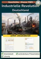 Vorschau - Stundenentwürfe - Industrialisierung: Industrielle Revolution Deutschland | Hürden und Verlauf - Deckblatt