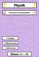 Vorschau - Arbeitsblätter - Gravitation und Umlaufbahn – PhET-Arbeitsblatt Sonnensystem mit Lösungen | Klasse 9+10 differenziert - Deckblatt