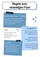 Vorschau - Arbeitsblätter - Regeln zum einseitigen Flyer - Deckblatt