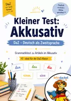 Vorschau - Fördermaterial/Inklusion - Akkusativ Test für DaZ: der, die, das, den, einen, eine üben - Deckblatt