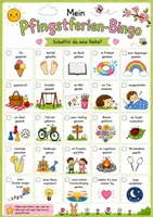 Vorschau - Arbeitsblätter - Pfingstferien-Bingo ☀️ | Ferienideen für die Grundschule - Seite 1