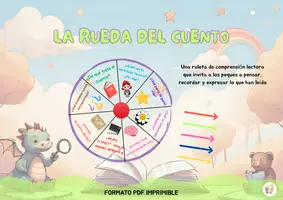 Vista previa - Juegos / Gamificación - Ruleta del cuento para practicar la comunicación e imaginación inventando historias - Portada