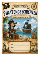 Vorschau - Arbeitsblätter - Schreibanlässe - Piratengeschichten - Deckblatt