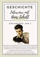 Vorschau - Arbeitsblätter - Interview mit Hans Scholl – Die Weiße Rose und der Widerstand gegen den Nationalsozialismus - Deckblatt