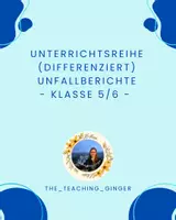 Vorschau - Stundenentwürfe - Differenzierte Unterrichtsreihe Unfallberichte Klasse 5/6 - Deckblatt