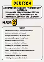 Vorschau - Stationenlernen - Materialpaket: Grammatiktraining: Aktiv, Passiv, Tempus, Verbformen und Satzglieder Klasse 6 - Seite 1