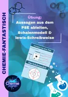 Vorschau - Arbeitsblätter - Aussagen aus dem PSE ableiten, Schalenmodell und Lewis-Schreibweise üben - Deckblatt